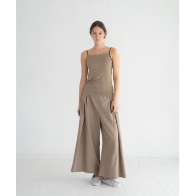 【洗える/柔らかマシュマロ素材/草木染め】キャミソール　ログウッドブラウン