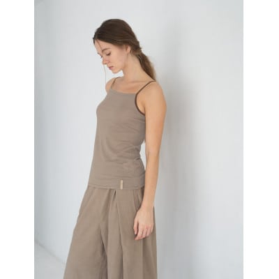 【洗える/柔らかマシュマロ素材/草木染め】キャミソール　ログウッドブラウン