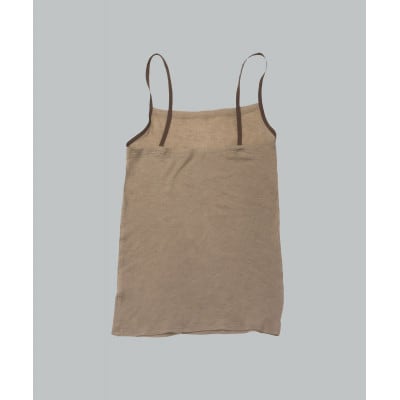 【洗える/柔らかマシュマロ素材/草木染め】キャミソール　ログウッドブラウン