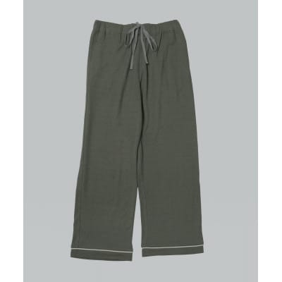 パイピングパジャマセットアップボトム　ログウッドエンジュ　グリーン