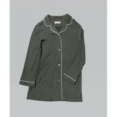 パイピングパジャマセットアップトップス　ログウッドエンジュグリーン