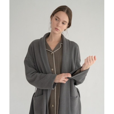 パイピングパジャマセットアップトップス　ログウッドマリーゴールド　チャコールグレー