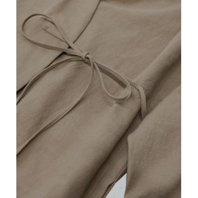 羽織風パジャマ　トップス　ログウッドブラウン