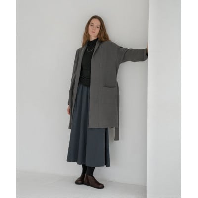 パイル羽織ジャケット(起毛加工なし)　ログウッドアカネマリーゴールドグレー