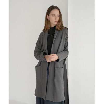 パイル羽織ジャケット(起毛加工あり)　ログウッドアカネマリーゴールドグレー