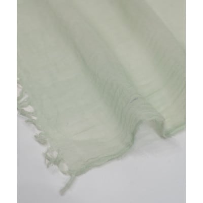 オーガニックコットン知多木綿ストール　すみれペパーミントグリーン