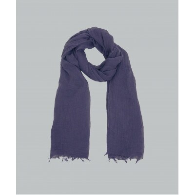 オーガニックコットン知多木綿ストール　コチニールパープル