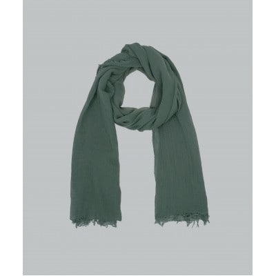 オーガニックコットン知多木綿ストール　ログウッドエンジュ深緑