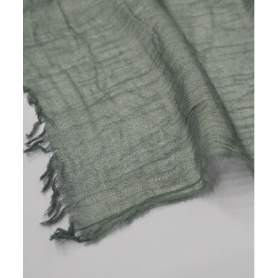 オーガニックコットン知多木綿ストール　ログウッドエンジュ深緑
