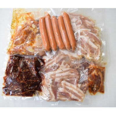 (BBQ・焼肉)味付きお肉 詰め合わせ6点セット(3～4人前)
