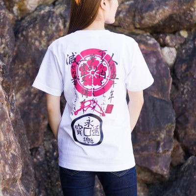 戦国武将Tシャツ 織田信長(ホワイト,Lサイズ)