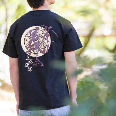 戦国武将Tシャツ 上杉謙信(ブラック,XLサイズ)