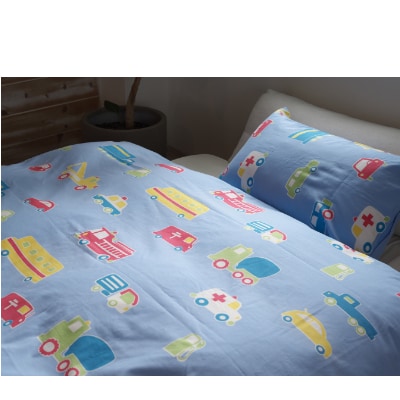 ぐるっと楽々ふとんカバー　掛布団カバー　ジュニアサイズ(135×185cm)オズボーイ　ブルー