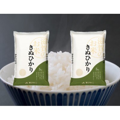 2022年12月発送開始『定期便』【近江米】愛荘町産きぬひかり10kg(5kg×2)全9回