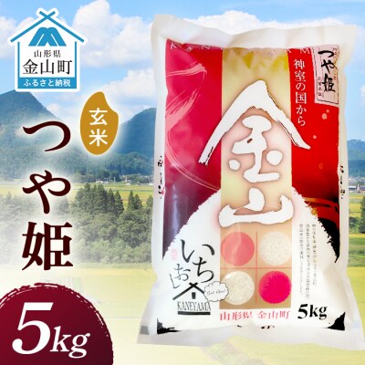 2024年産 金山産米「つや姫【玄米】」(5kg) 5kg F4B-0493