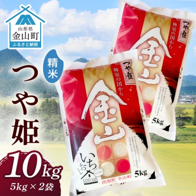令和6年産 金山産米「つや姫【精米】」(5kg×2袋) 計10kg  F4B-0512