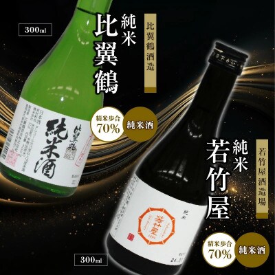 【地場産くるめオリジナル】筑後の酒藏・厳選6種純米酒・飲み比べセット(300ml×6本)