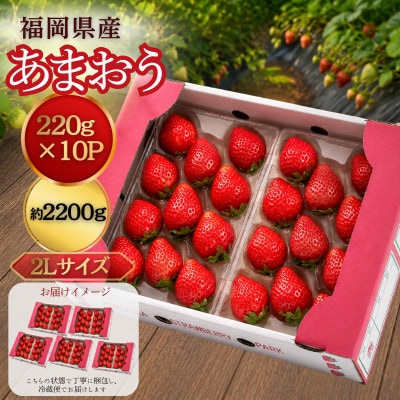 【2026年11月中旬～】うるう農園のあまおう(2Lサイズ) 約220g×10パック (久留米市)