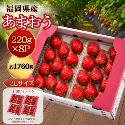 【2026年11月中旬～】うるう農園のあまおう(2Lサイズ) 約220g×8パック (久留米市)