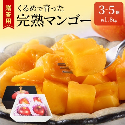 【2025年6月下旬から順次発送開始】くるめで育った完熟マンゴー　約1.8kg(3～5個)