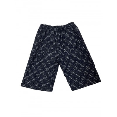 久留米絣市松文人柄ショートパンツ(2L)
