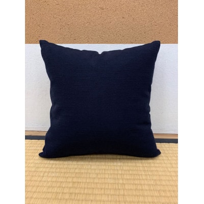 久留米絣クッション(紺/白・重ねアラレ柄)