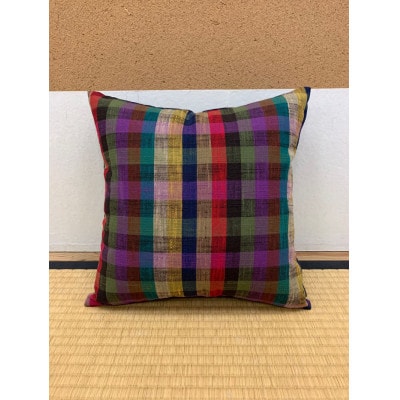 久留米絣クッション(カラフル柄)