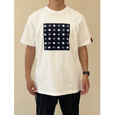 久留米絣Tシャツ・白(男女兼用サイズ)M | 福岡県久留米市