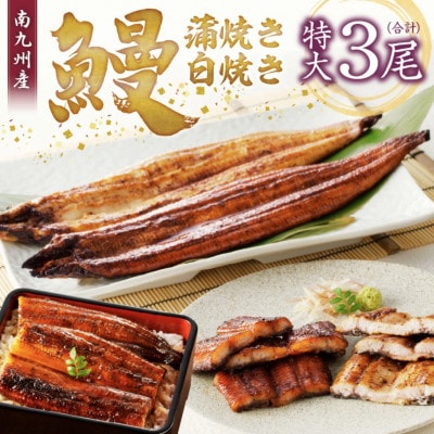 うなぎの蒲焼き・白焼き　3尾セット (柳栄館)