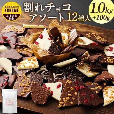 【期間限定】割れチョコ詰め合わせ 12種　1.1kg(準チョコレート)