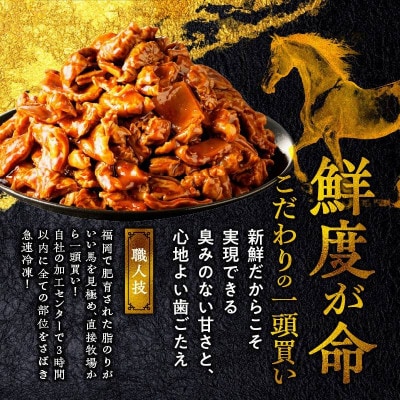 国産馬ホルモン 【旨辛味】【200g×5パック】 (福岡県産)