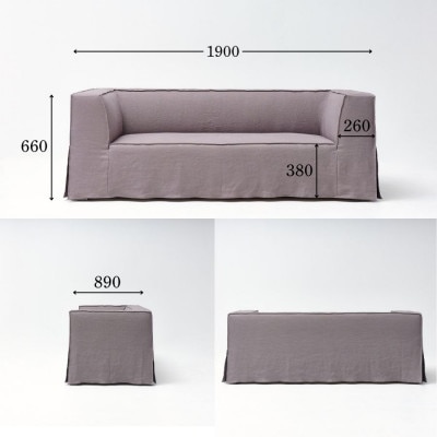 【開梱・設置】AURORA (アウロラ)  190cm　国産 2～3名掛けソファ 選べるカラー