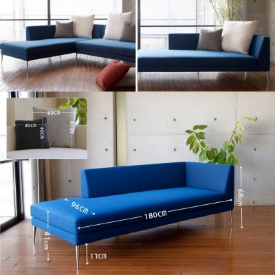 【開梱・設置】PAZIO オープンコーナーソファ 180cm(左)選べる張地・脚部素材 クッション付