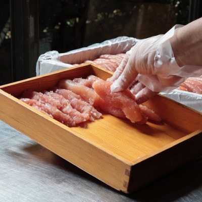久留米黒棒本舗　黒糖かぶせだし辛子明太子290g(切れ子)