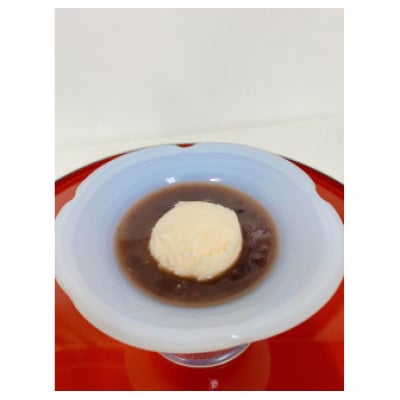 茶房【古蓮】　こだわりの無添加手作り　アイスクリーム&ぜんざいセット