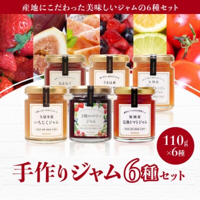歯科衛生士と野菜ソムリエが考案した、産地にこだわった　手作りジャム6種セット(110g×6種)