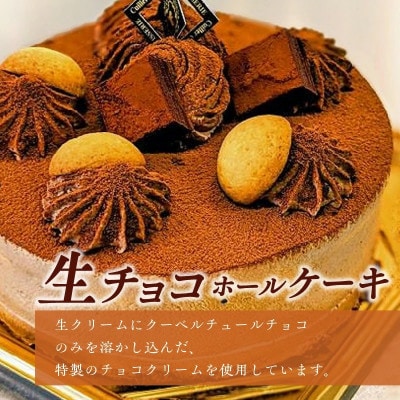 老舗洋菓子店【銀のすぷーん】冷凍 生チョコ ホールケーキ(直径18cm)