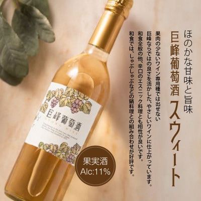 久留米市田主丸町で育った葡萄100% 巨峰ワイン2種セット(720ml×2本)