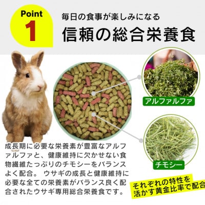 ウサギのダイエット 毛艶スキンケア リンゴ味 3kg×4袋(久留米市)