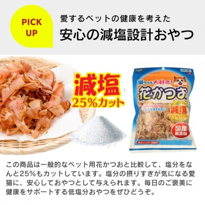 くいしんぼ 猫ちゃん大好き 花かつお 減塩 25g×40袋セット(久留米市)