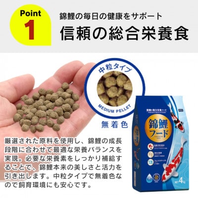 錦鯉フード 4kg×4袋(久留米市)