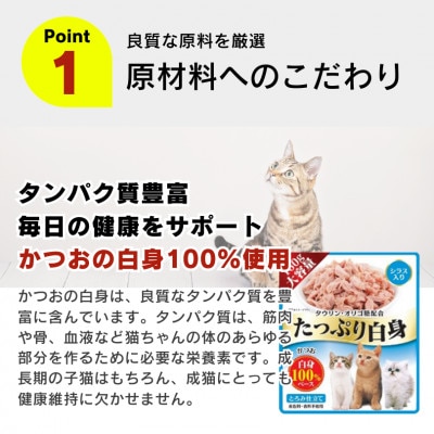 たっぷり白身 猫用パウチ(シラス入り)160g×48袋(久留米市)