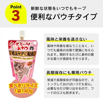 とろーりおやつ 毛玉ケアに配慮 ツナ&かつお節味 140g×48個セット(久留米市)