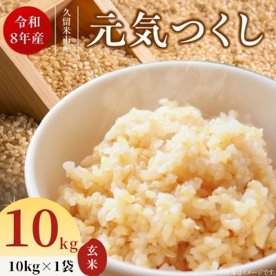 先行予約【令和8年産】福岡県産ブランド米 元気つくし(玄米) 10kg(久留米市)