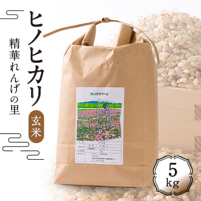 ヒノヒカリ「精華れんげの里」玄米5キロ