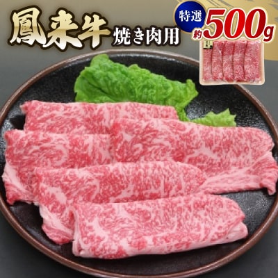 特選鳳来牛(焼き肉用) ふるさと納税限定品　約500g