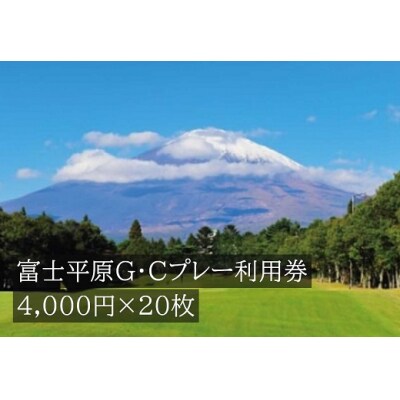 富士平原G・Cプレー利用券　20枚 【小山町内 ゴルフ場 共通利用券】