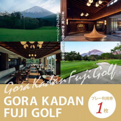 GORA KADAN FUJI GOLF利用チケット 1枚