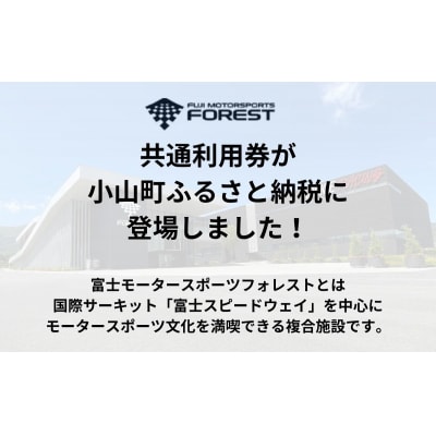 富士 モータースポーツ フォレストエリア 共通 利用券 3,000円 富士 スピードウェイ
