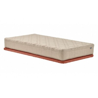 【シモンズ】ソファベッド ポケットダブルス　コーラル色　3.5cm脚　